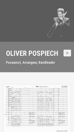 Vorschau der mobilen Webseite www.oliver-pospiech.de, Oliver Pospiech - Uni-Bigband Bonn