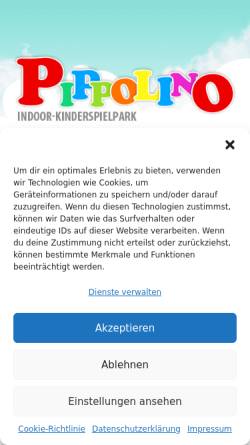 Vorschau der mobilen Webseite pippolino.de, Pippolino Indoor-Kinderspielpark