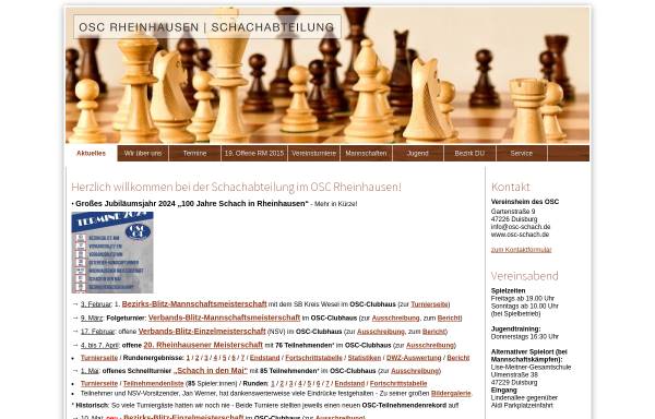 Vorschau von www.osc-schach.de, Schachabteilung des OSC 04 Rheinhausen