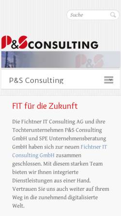 Vorschau der mobilen Webseite www.ps-consulting.de, P&S Consulting GmbH