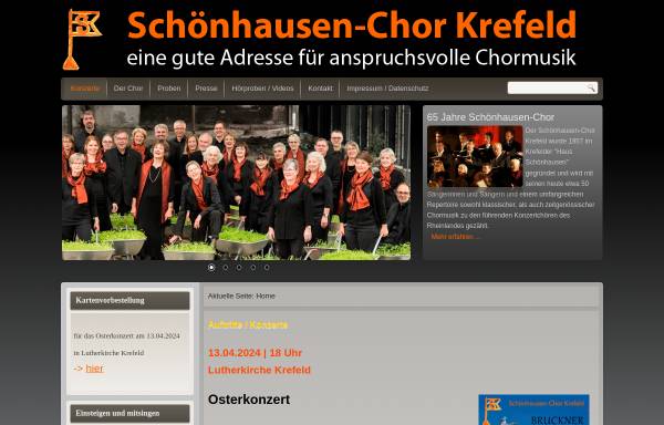 Vorschau von www.schoenhausen-chor.de, Schönhausen-Chor Krefeld
