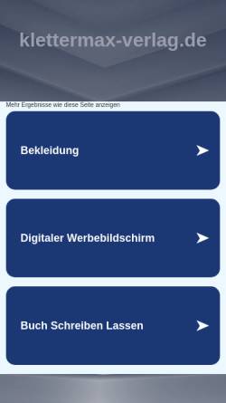 Vorschau der mobilen Webseite www.klettermax-verlag.de, Kötteritz, Werner