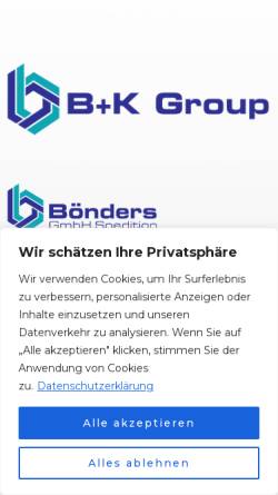 Vorschau der mobilen Webseite www.bk-group.de, B+K Group