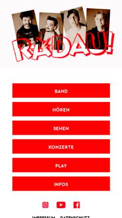 Vorschau der mobilen Webseite www.radau-online.de, Radau