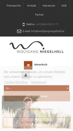 Vorschau der mobilen Webseite www.wolfgangniegelhell.at, Niegelhell, Wolfgang