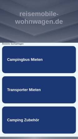 Vorschau der mobilen Webseite www.reisemobile-wohnwagen.de, P.J. Joeressen GmbH
