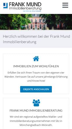 Vorschau der mobilen Webseite www.mund-immo.de, Frank Mund Immobilienberatung