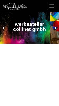 Vorschau der mobilen Webseite www.collinet.de, Werbeatelier Collinet GmbH