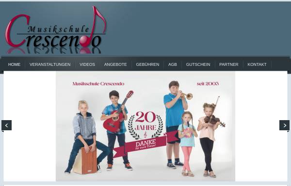 Vorschau von www.musikschule-crescendo.de, Musikschule Crescendo