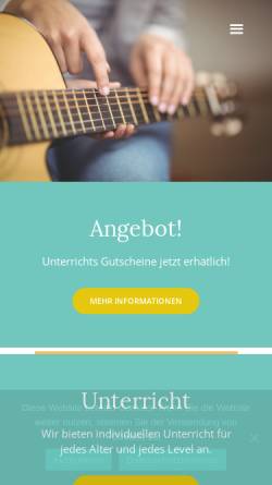 Vorschau der mobilen Webseite www.musikschule-muenster.de, Musikschule Münster e.V.