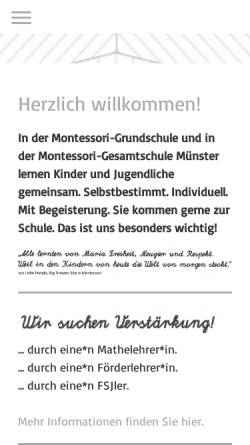 Vorschau der mobilen Webseite www.montessori-muenster.org, Montessori-Schule Münster e.V.