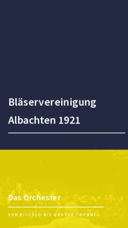 Vorschau der mobilen Webseite www.blaeservereinigung-albachten.de, Bläservereinigung Albachten, gegründet 1921
