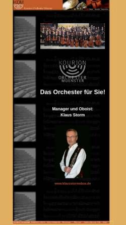 Vorschau der mobilen Webseite www.kourion-orchester.de, Kourion-Orchester Münster