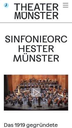 Vorschau der mobilen Webseite www.sinfonieorchester-muenster.de, Sinfonieorchester Münster