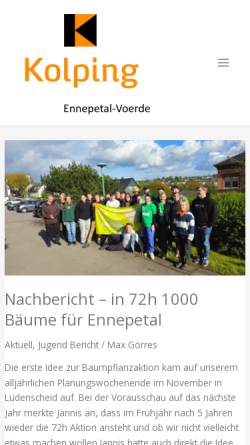 Vorschau der mobilen Webseite www.kolping-ennepetal.de, Kolpingsfamilie Ennepetal