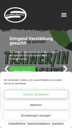 Vorschau der mobilen Webseite sparta-muenster.de, DJK Sparta Münster e.V.