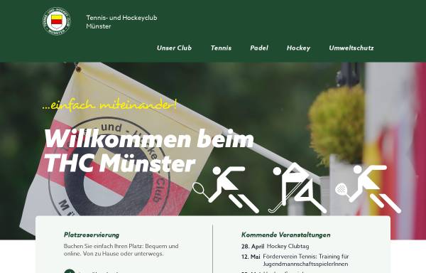 Vorschau von www.thc-muenster.de, Tennis- und Hockey-Club Münster e. V.