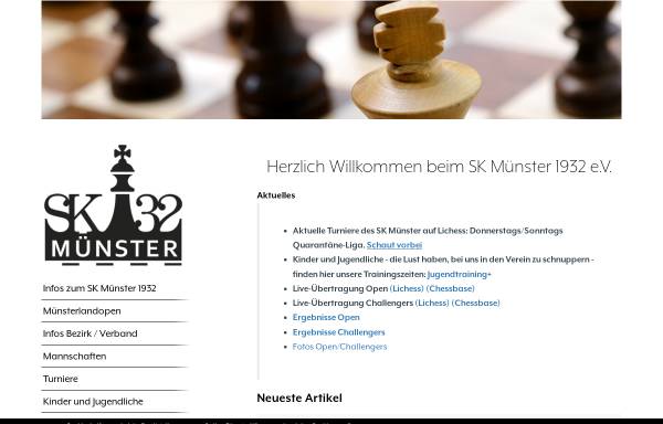 Vorschau von www.sk32.de, Schachklub Münster 32 e.V.