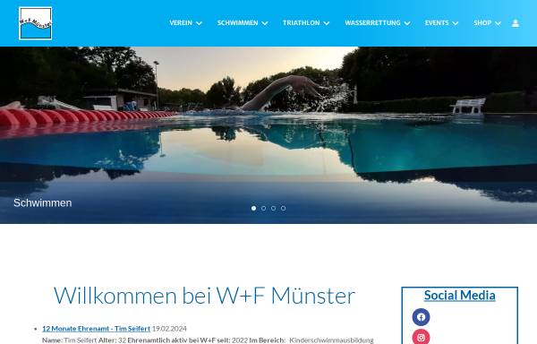 Vorschau von wasser-freizeit.de, Wasser + Freizeit Münster e. V.