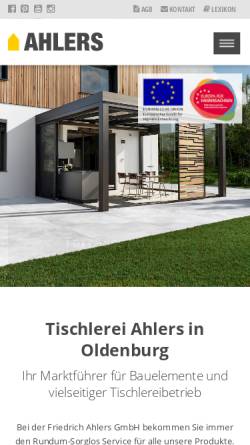 Vorschau der mobilen Webseite ahlers-oldenburg.de, Ahlers Bauelemente-Studio