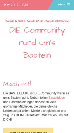 Vorschau der mobilen Webseite www.bastelecke.de, Bastelecke