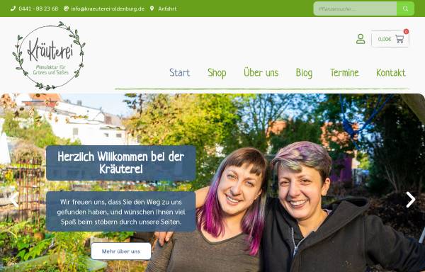 Vorschau von kraeuterei-oldenburg.de, Die Kräuterei • Bioland ökologischer Gartenbau