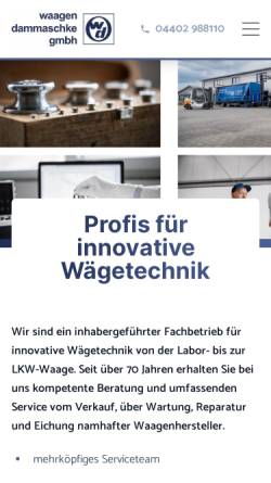 Vorschau der mobilen Webseite www.waagen-dammaschke.de, Waagen Dammaschke GmbH