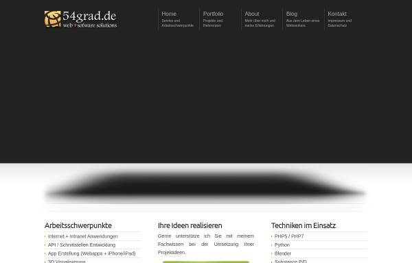 Vorschau von 54grad.de, 54 Grad Multimedia GmbH und Co KG