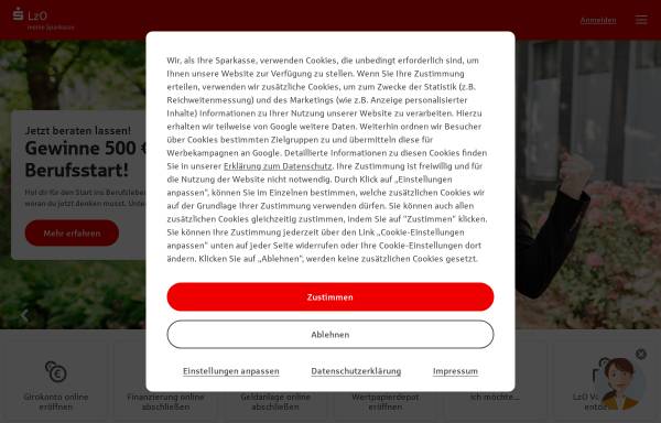 Vorschau von www.lzo.com, Landessparkasse zu Oldenburg