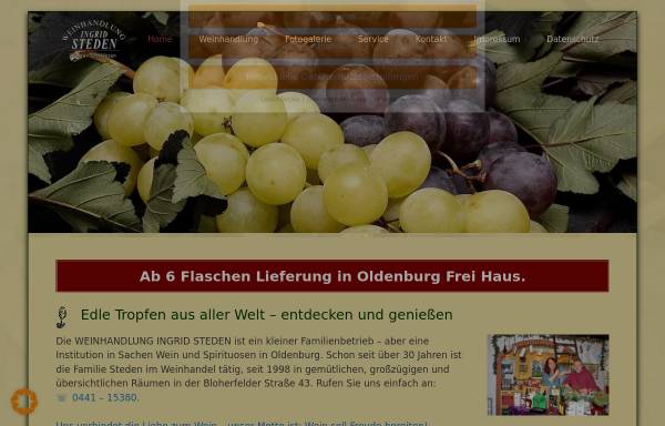 Vorschau von www.weinhandlung-steden.de, Weinhandlung Steden