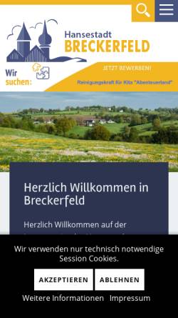Vorschau der mobilen Webseite www.breckerfeld.de, Breckerfeld