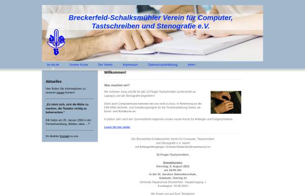 Vorschau von www.bs-stv.de, Breckerfeld-Schalksmühler Stenografenverein e.V.