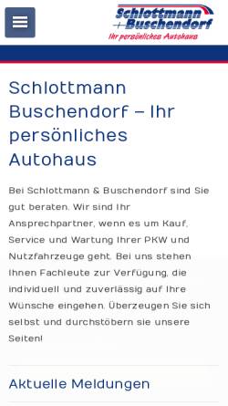 Vorschau der mobilen Webseite www.schlottbusch.de, Schlottmann & Buschendorf Kraftfahrzeuge OHG