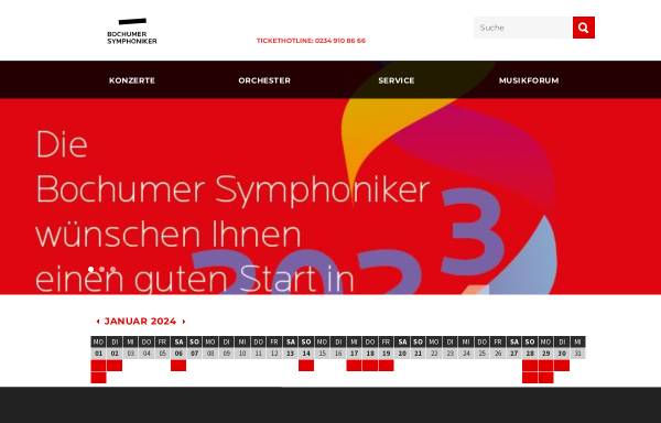 Vorschau von www.bochumer-symphoniker.de, Bochumer Symphoniker