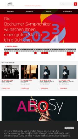 Vorschau der mobilen Webseite www.bochumer-symphoniker.de, Bochumer Symphoniker