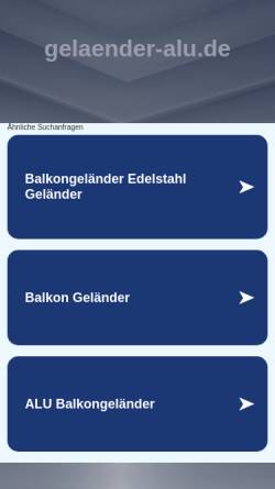 Vorschau der mobilen Webseite www.gelaender-alu.de, Bosch Geländermarkt