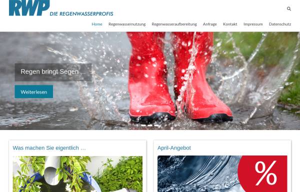 Vorschau von www.rwp-die-regenwasserprofis.de, RWP - Die Regenwasserprofis