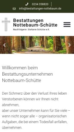 Vorschau der mobilen Webseite www.bestattungen-nottebaum.de, Bestattungen Nottebaum-Schütte