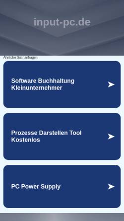 Vorschau der mobilen Webseite www.input-pc.de, Input Computer Gross- und Einzelhandel