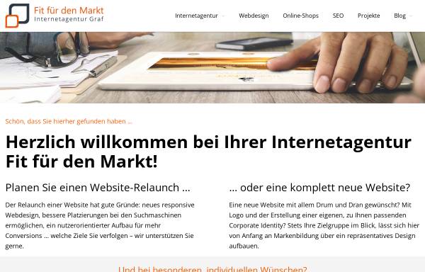 Vorschau von www.fit-fuer-den-markt.de, Internetagentur Graf-Deveci