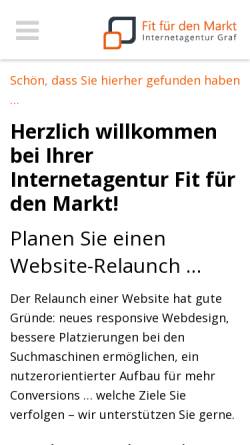 Vorschau der mobilen Webseite www.fit-fuer-den-markt.de, Internetagentur Graf-Deveci