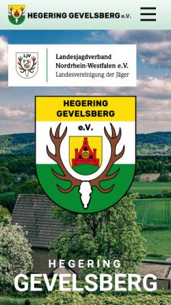 Vorschau der mobilen Webseite www.hegering-gevelsberg.de, Hegering Gevelsberg e. V.