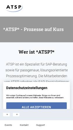 Vorschau der mobilen Webseite www.atsp.de, ATSP GmbH