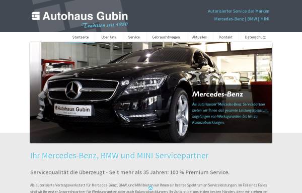 Vorschau von www.gubin.de, Autohaus Gubin