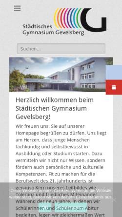 Vorschau der mobilen Webseite gym-gevelsberg.de, Städtisches Gymnasium Gevelsberg