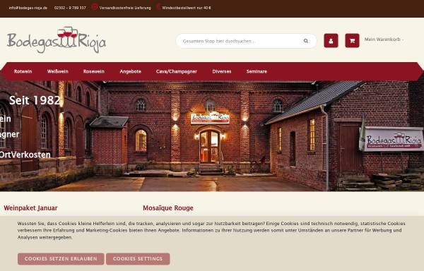 Vorschau von www.bodegas-rioja.de, Bodegas Rioja