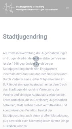 Vorschau der mobilen Webseite www.sjr-gevelsberg.de, Stadtjugendring Gevelsberg e.V.