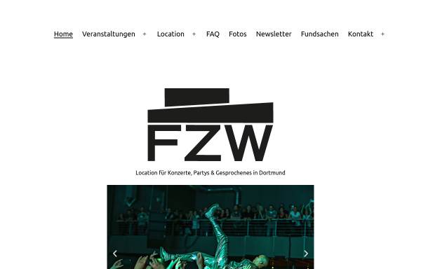 Vorschau von www.fzw.de, Freizeit Zentrum West