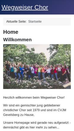 Vorschau der mobilen Webseite www.wegweiser-chor.de, Wegweiser-Chor