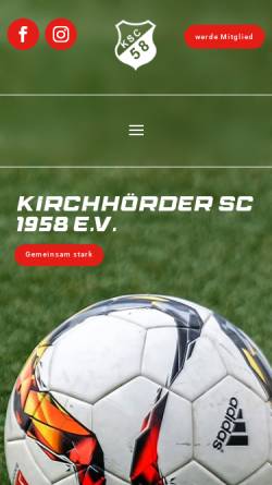Vorschau der mobilen Webseite www.kirchhoerdersc.de, Kirchhörder Sportclub 1958 e.V.